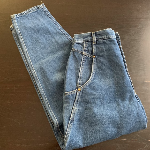 Lee Denim - Vintage 70s 80s Womens Lee High Rise Denim Mom Jeans 29 X 29 USA Made